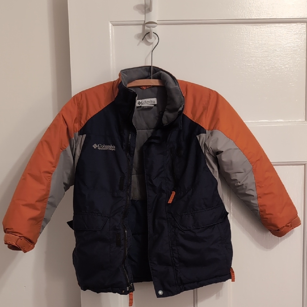 Columbia Kids' Jacket in Navy, Orange, and Gray